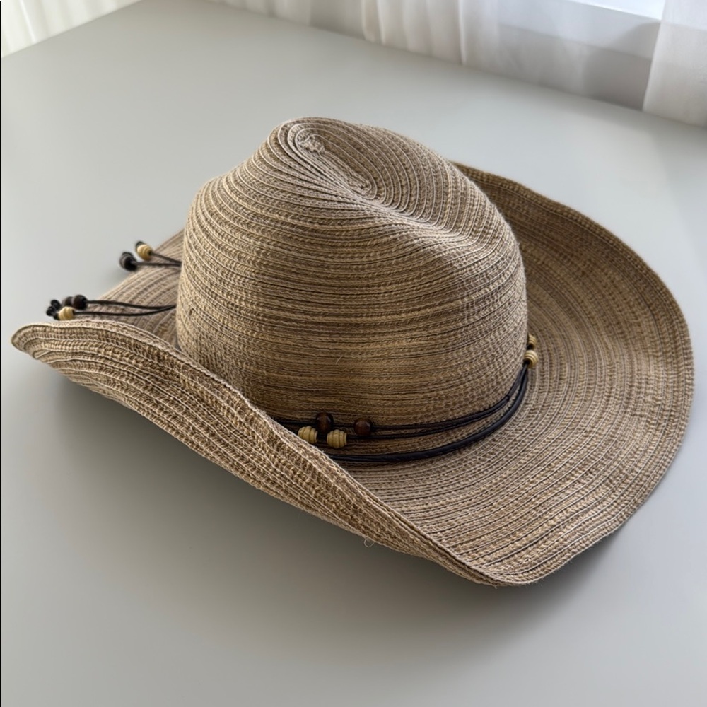 Tan Straw Hat - High-Quality Cowboy Hat – Adjustable & Shapeable